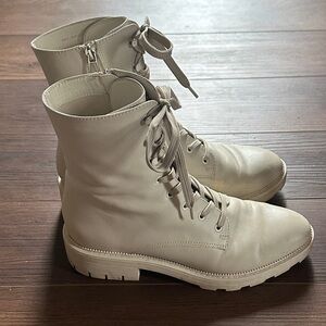 Dolce Vita Eco Friendly Military Lace-Up Ivory Boot 9